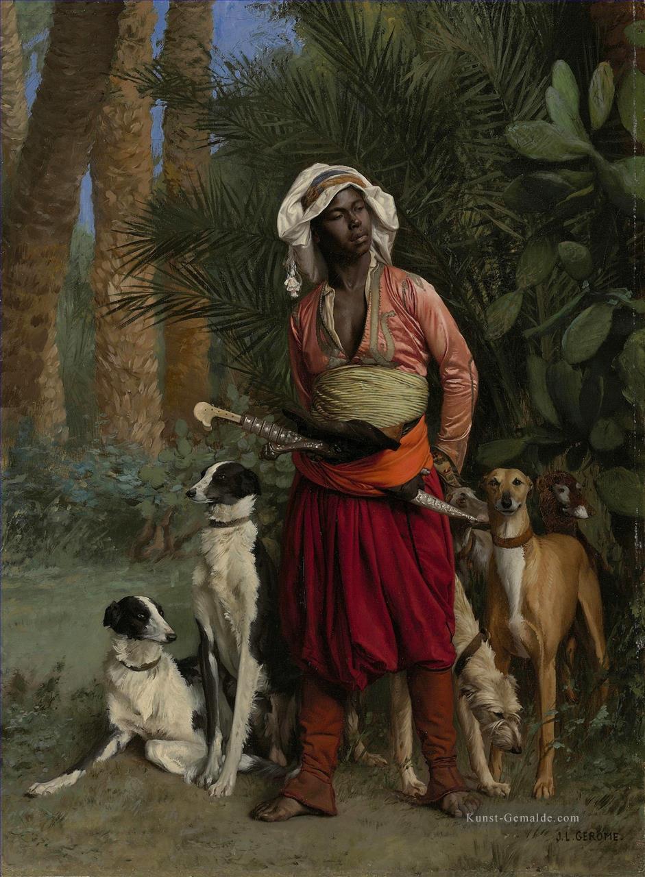 der Neger Meister der Jagdhunde griechisch Araber Orientalismus Jean Leon Gerome Ölgemälde